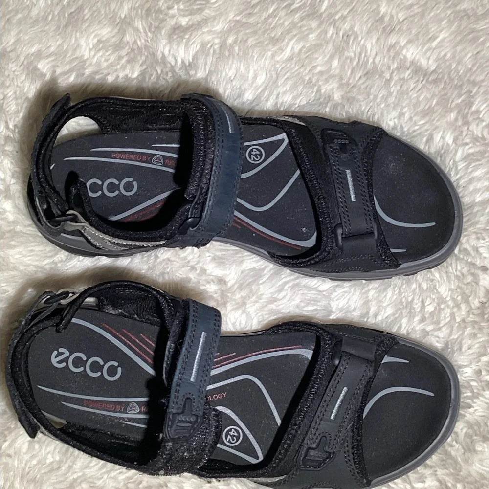 Ecco Yucatan Black Sport with Adjustable Straps sandals size 42 - Picture 2 of 11